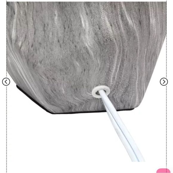 🆕🛋️Round Prism Mini Table Lamp Gray And White Geometric - Picture 9 of 15